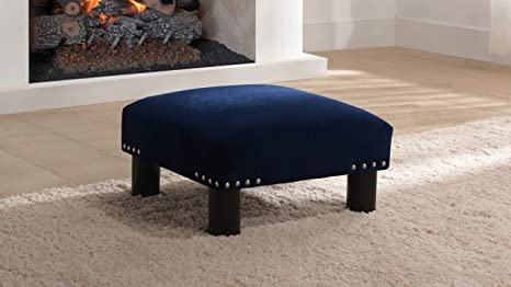 Wooden Frame Fabric Ottoman -