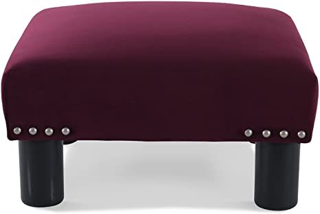 Wooden Frame Fabric Ottoman -