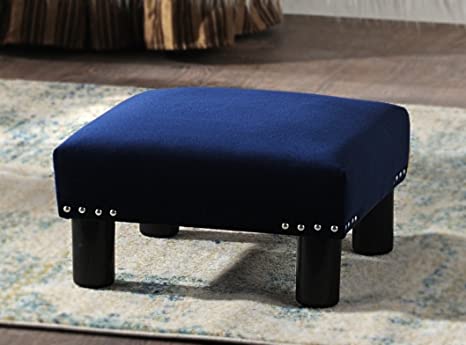 Wooden Frame Fabric Ottoman -
