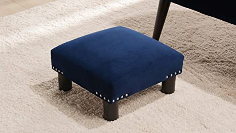 Wooden Frame Fabric Ottoman -