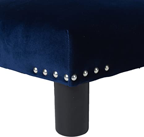 Wooden Frame Fabric Ottoman -