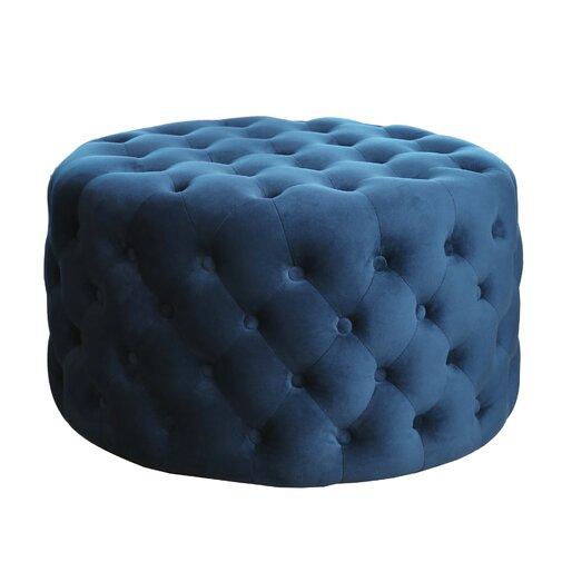 Wooden Frame Fabric Ottoman -