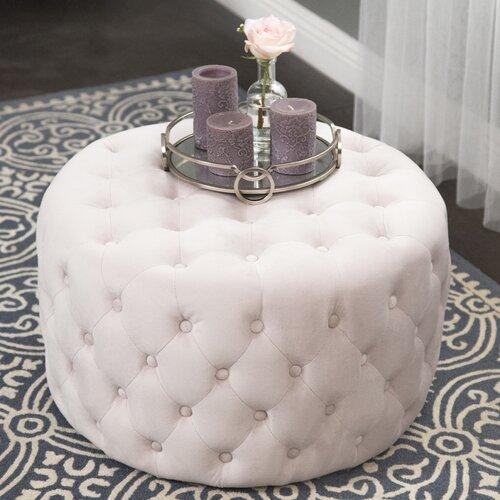Wooden Frame Fabric Ottoman -