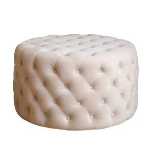 Wooden Frame Fabric Ottoman -