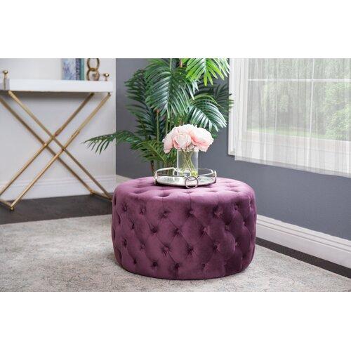 Wooden Frame Fabric Ottoman -