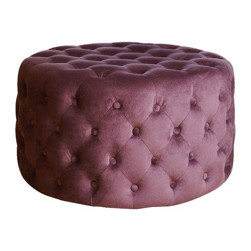 Wooden Frame Fabric Ottoman -