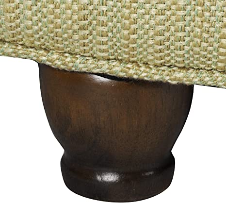 Wooden Frame Fabric Ottoman with Storage -