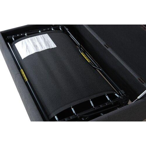 Wooden Frame Fabric Ottoman with Storage -