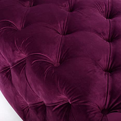 Wooden Frame Fabric Rectangle Ottoman -