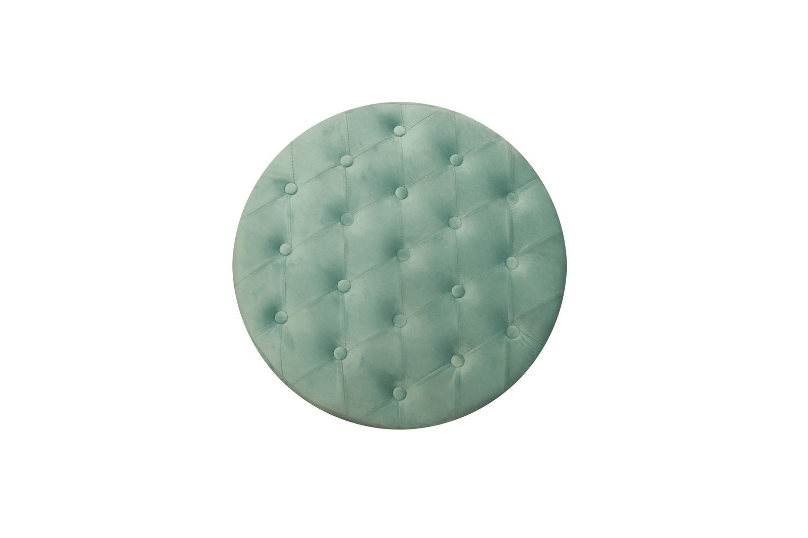 Wooden Frame Fabric Round Ottoman -