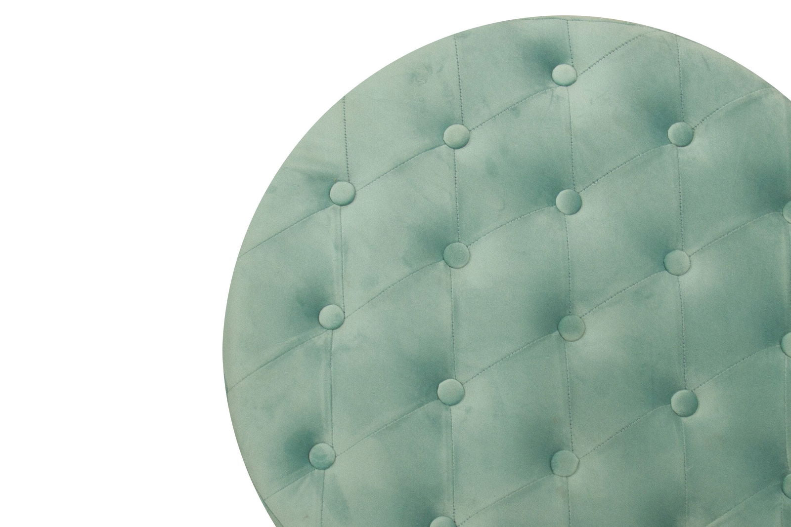 Wooden Frame Fabric Round Ottoman -