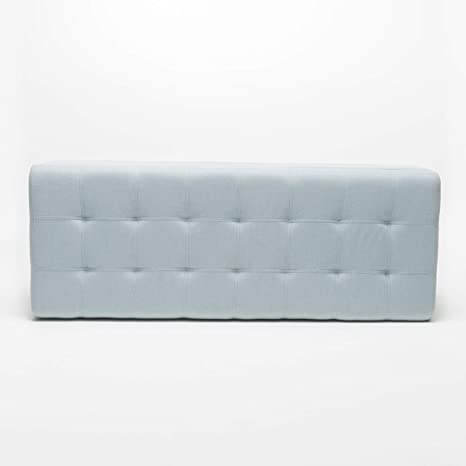 Wooden Frame Fabric Wide Ottoman with Storage -