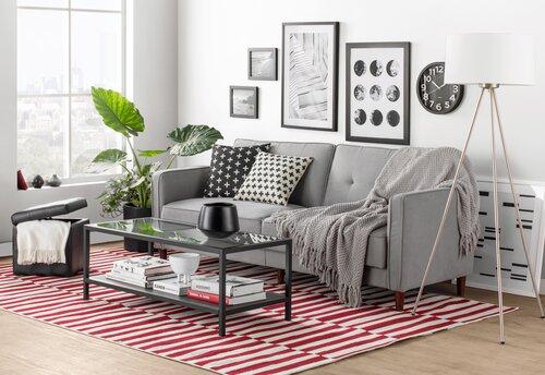Wooden Frame Leatherette Pouffe with Storage -