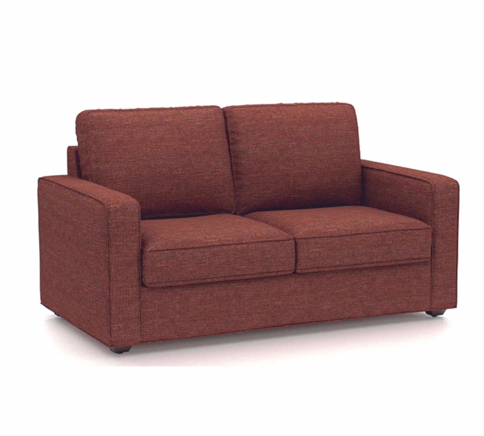 Wooden Frame Legs Base Cushioned Fabric Sofa -