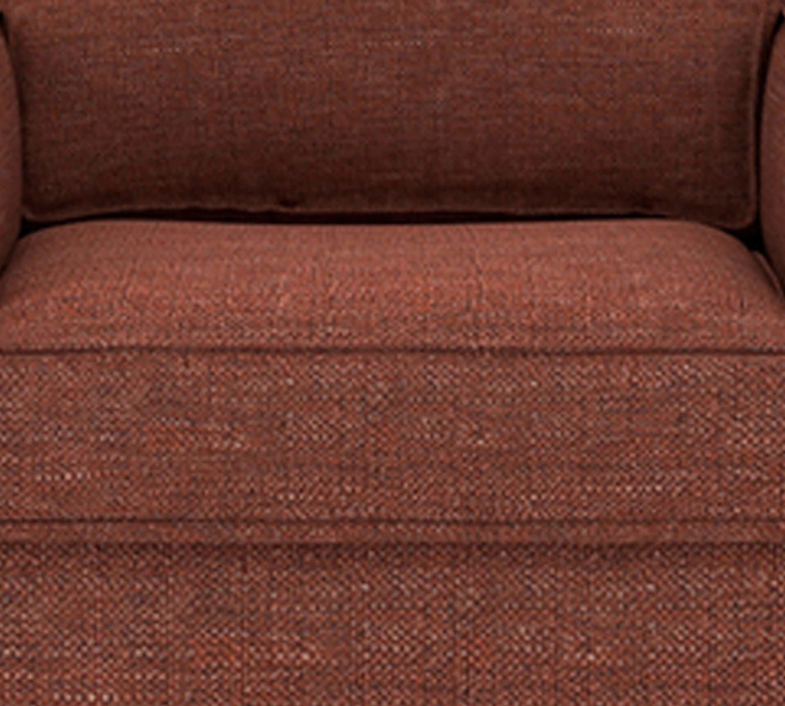 Wooden Frame Legs Base Cushioned Fabric Sofa -