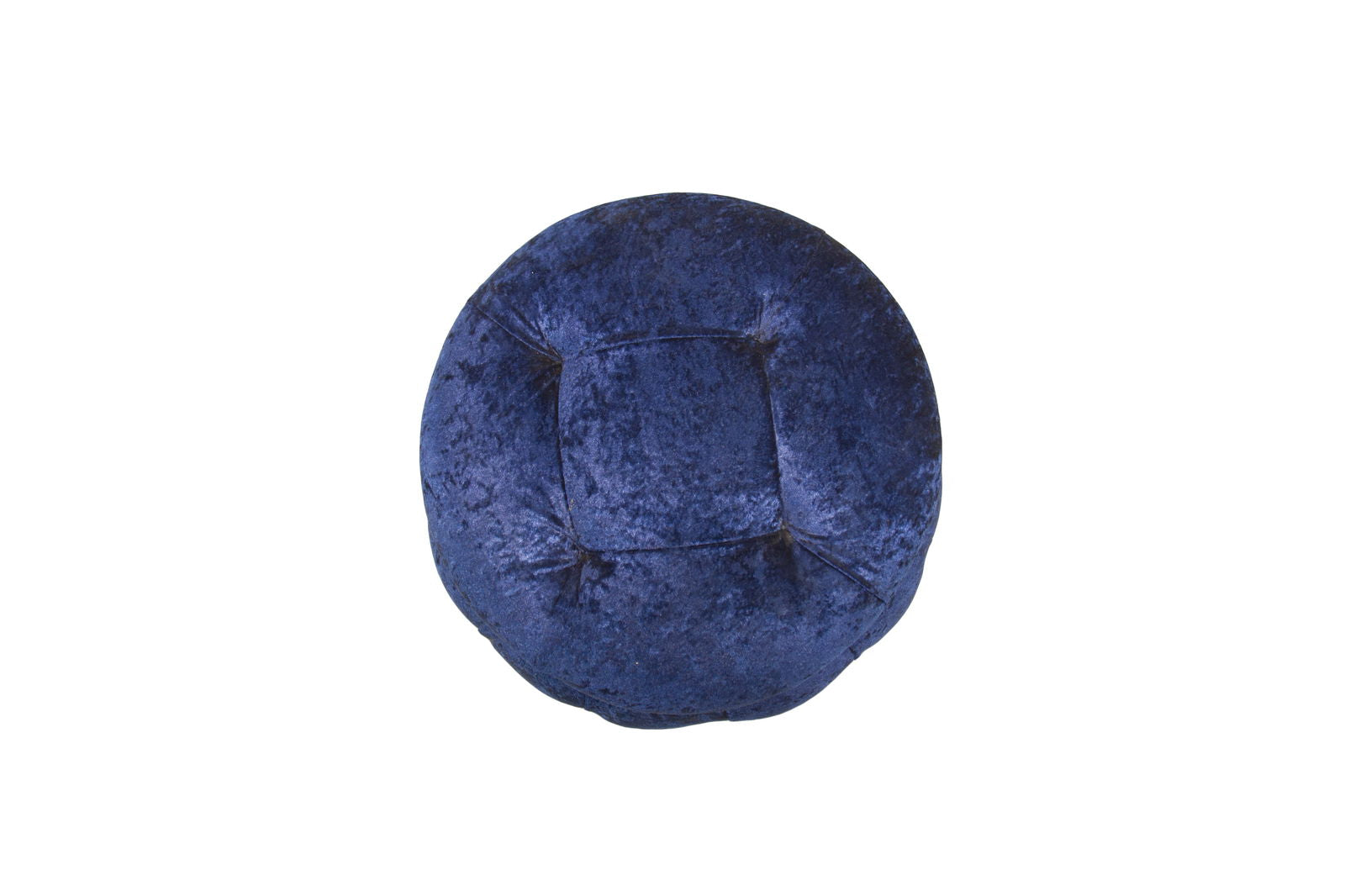 Wooden Frame Velvet Pouffe -