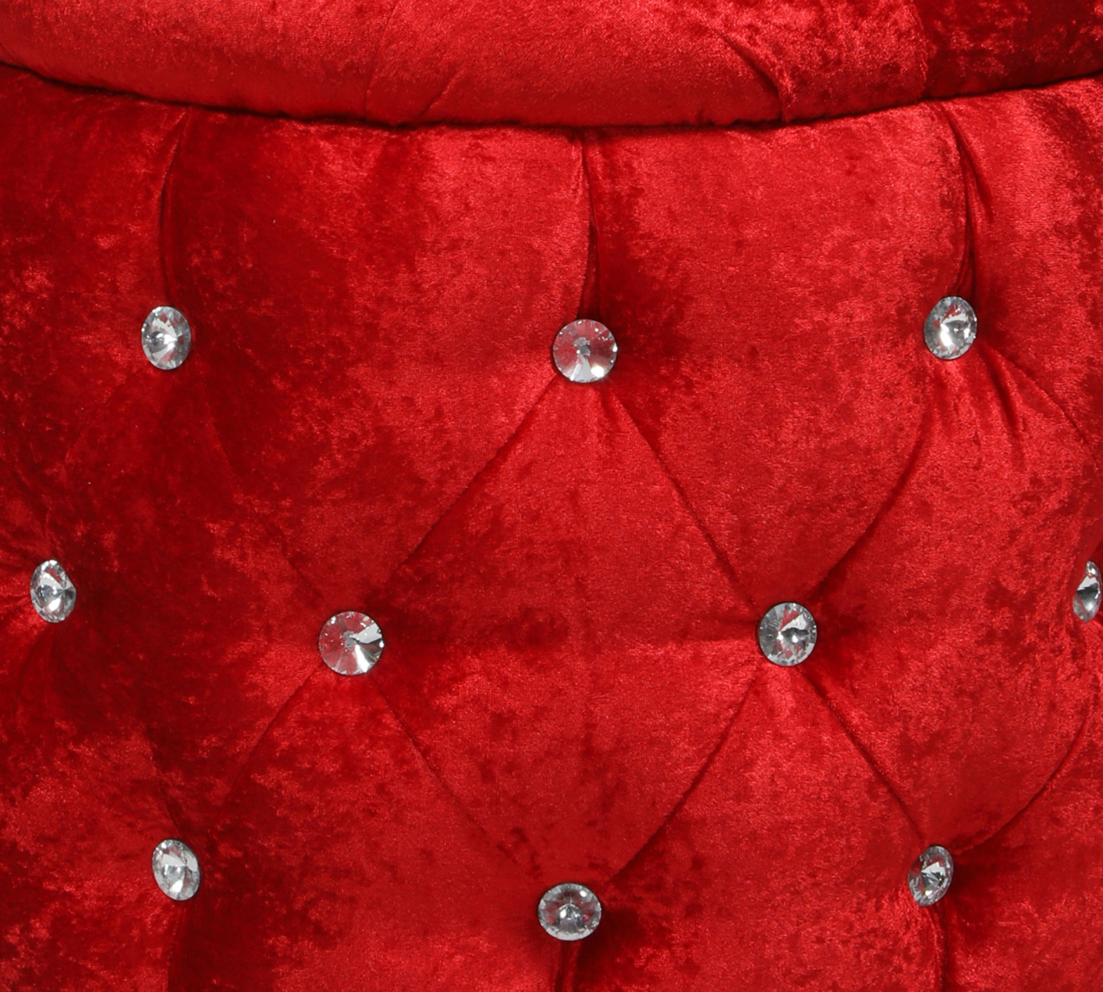 Wooden Frame Velvet Pouffe with Storage -