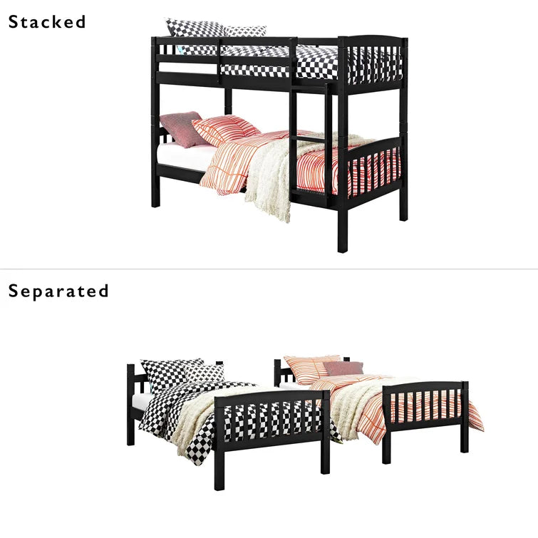 Wooden Kids Bunk Bed with No Storage -