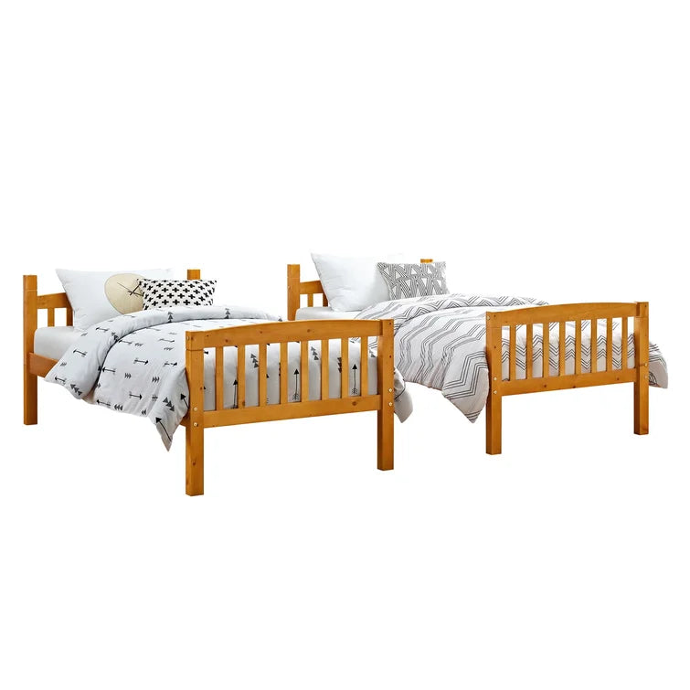 Wooden Kids Bunk Bed with No Storage -
