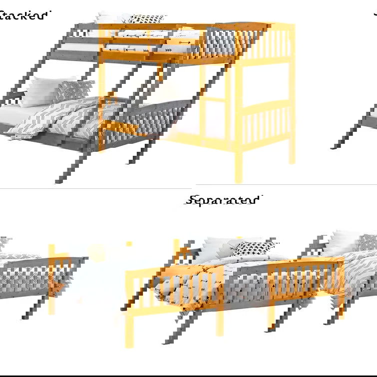 Wooden Kids Bunk Bed with No Storage -