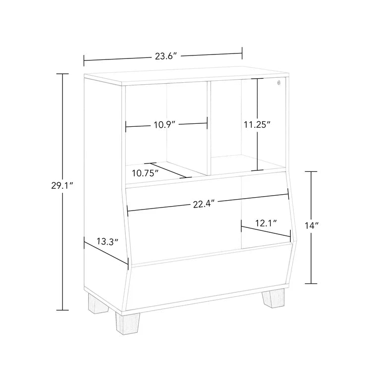 Wooden Kids Storage Toy Organizer -