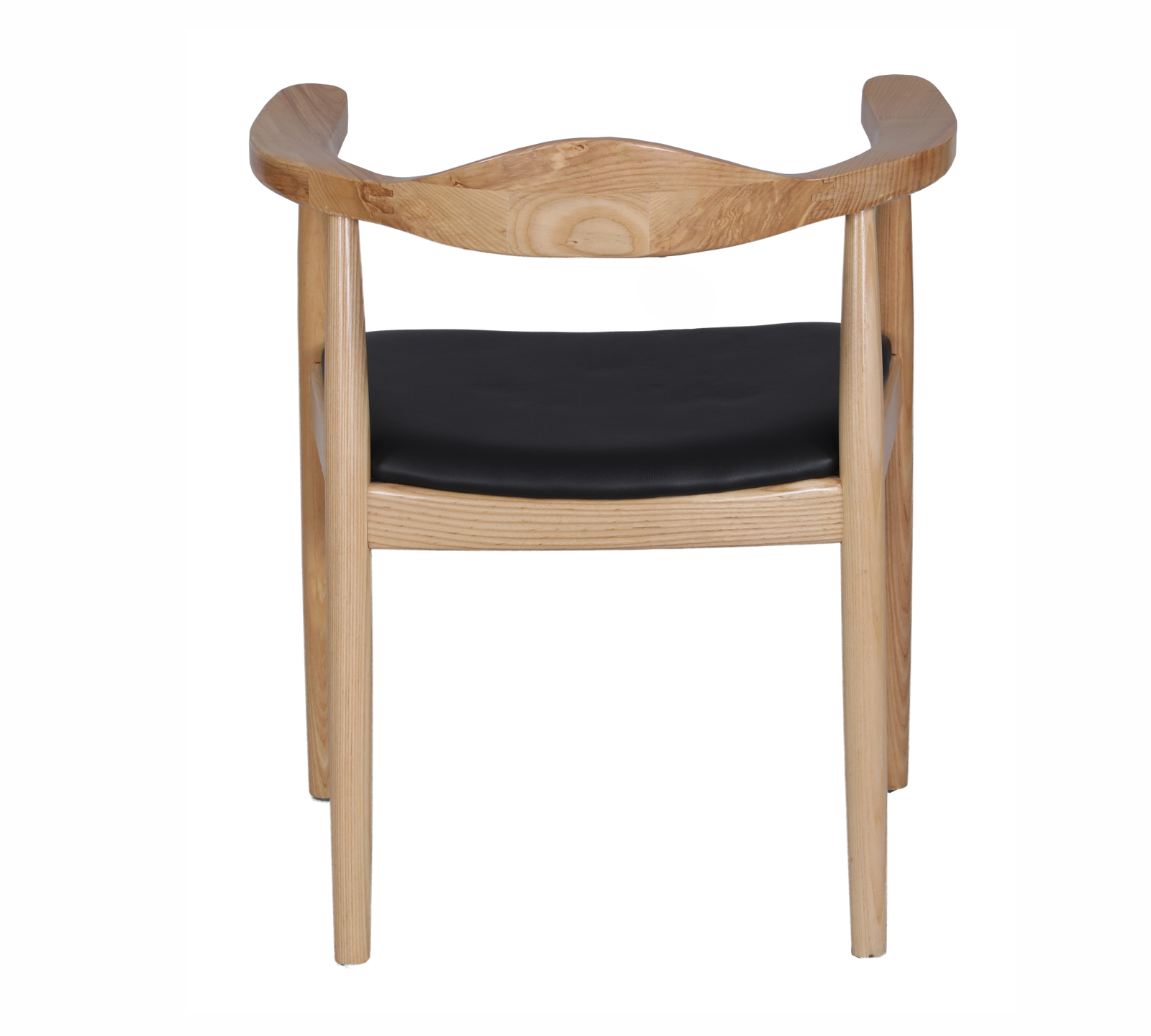 Wooden Leatherette Upholstery Cafe Dining Chair -