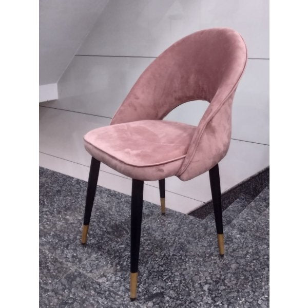 Wooden Legs Base Fabric Armless Dining Chair -
