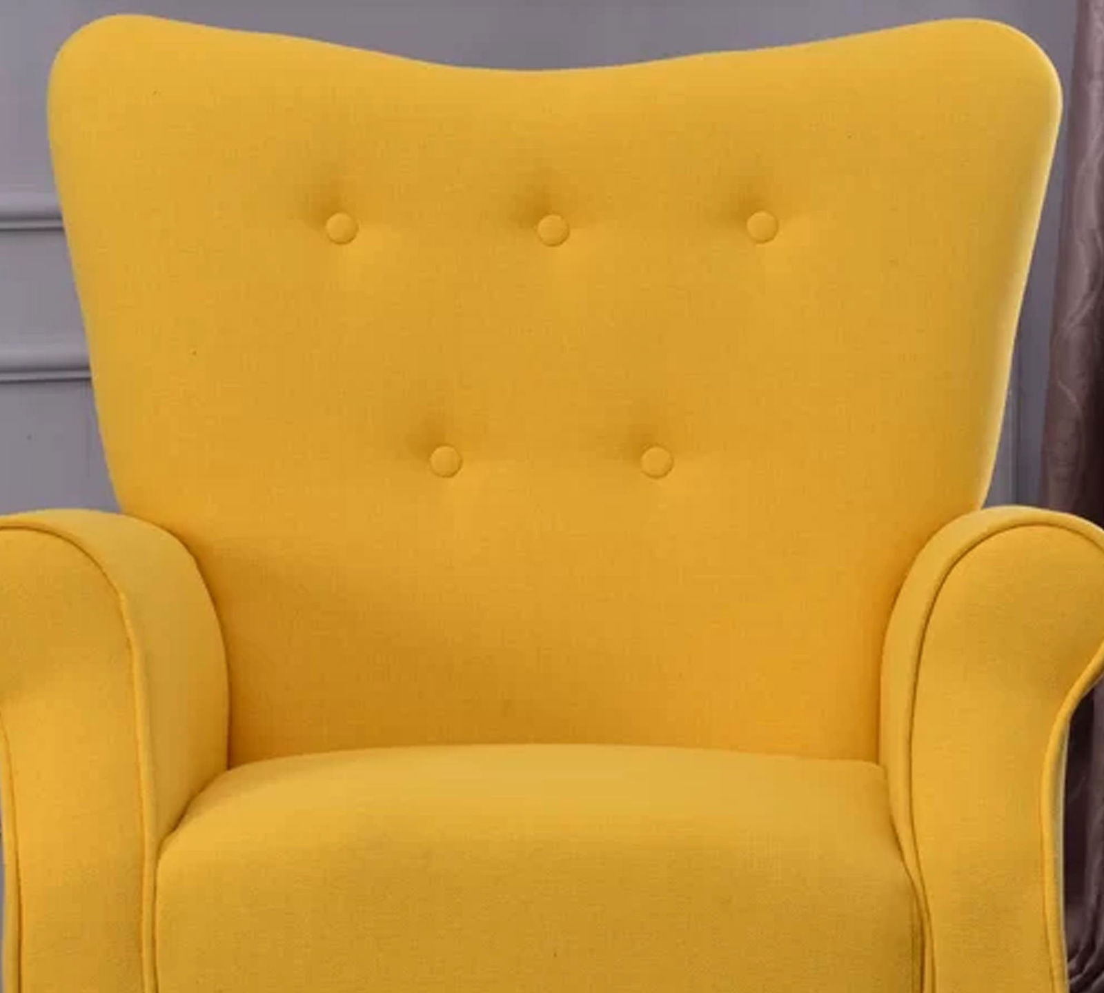 Wooden Legs Velvet Lounge Arm Chair -