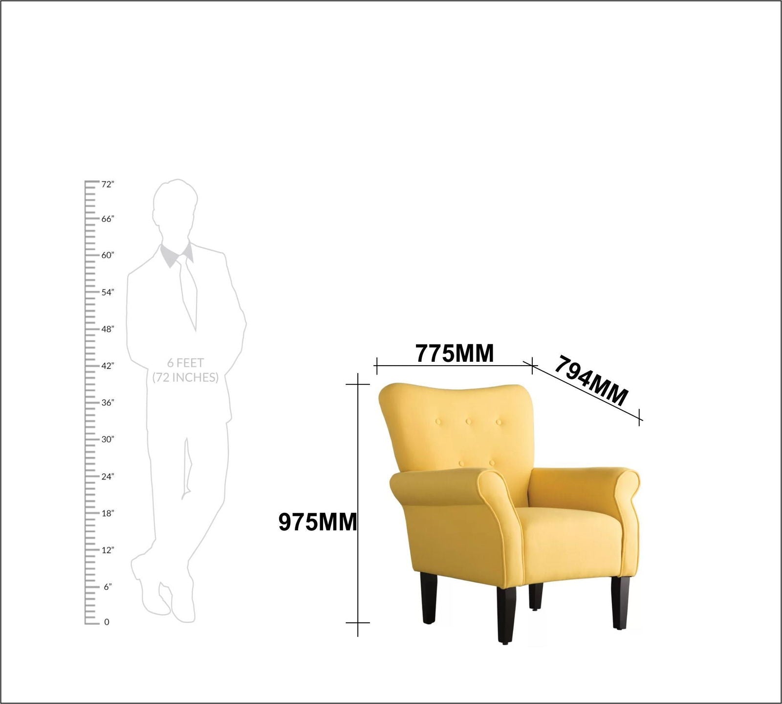 Wooden Legs Velvet Lounge Arm Chair -