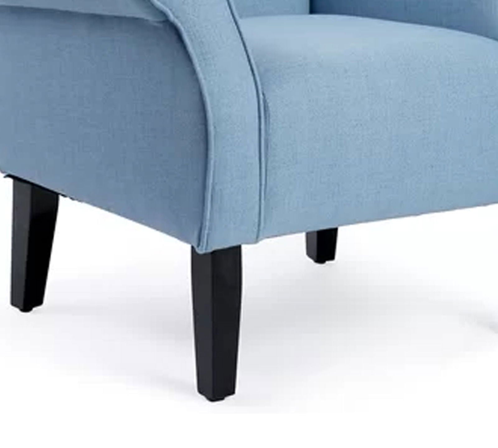 Wooden Legs Velvet Lounge Arm Chair -