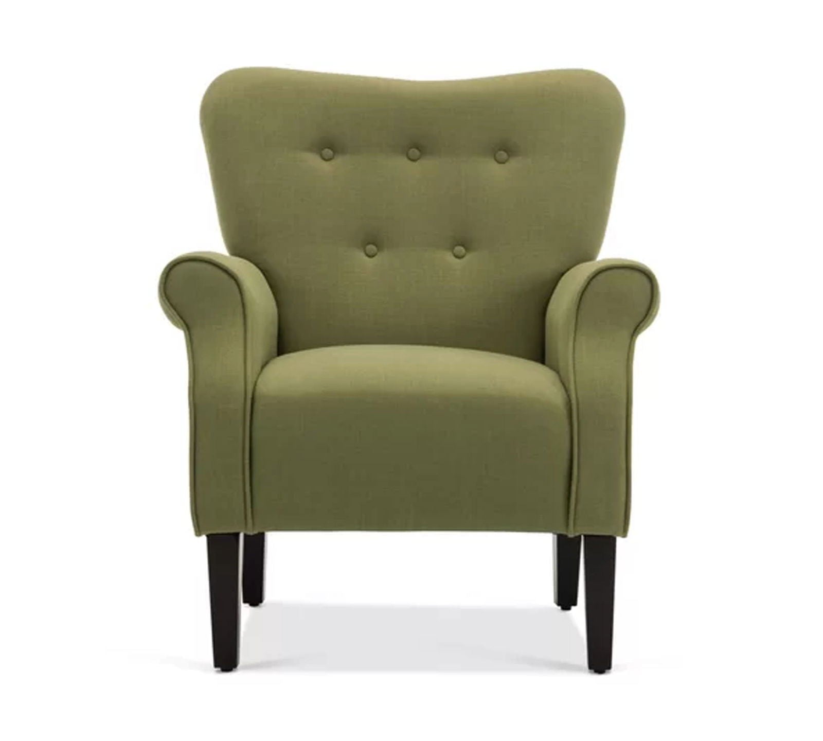 Wooden Legs Velvet Lounge Arm Chair -