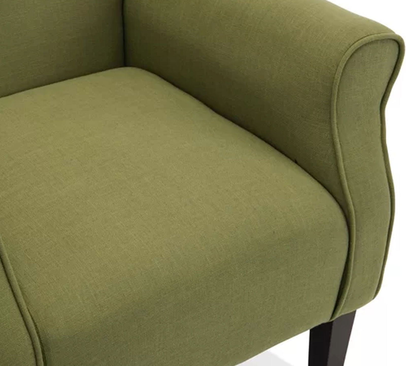 Wooden Legs Velvet Lounge Arm Chair -