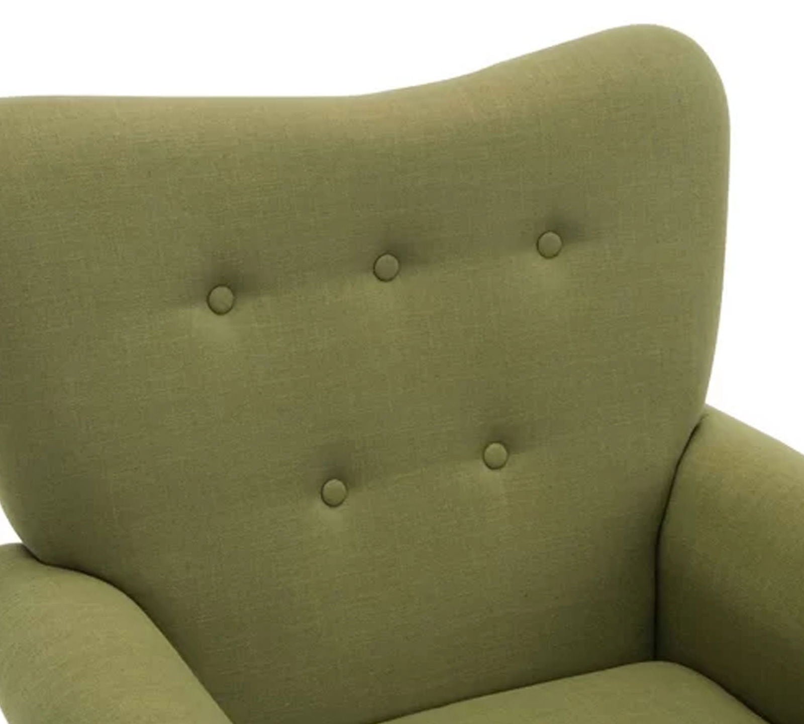 Wooden Legs Velvet Lounge Arm Chair -