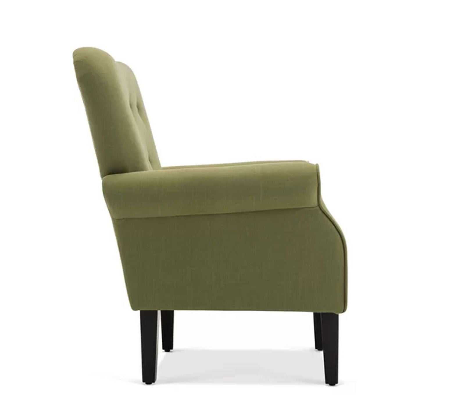Wooden Legs Velvet Lounge Arm Chair -