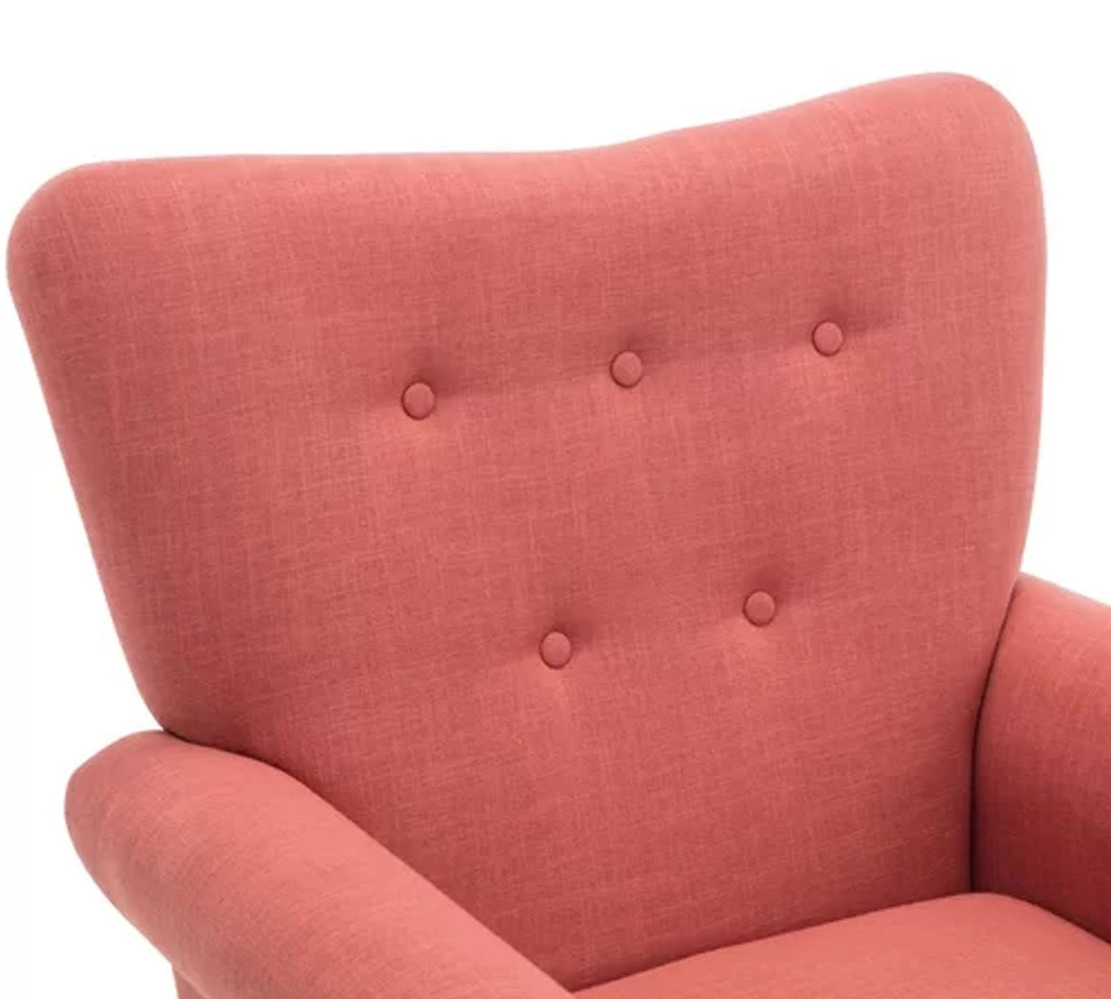 Wooden Legs Velvet Lounge Arm Chair -