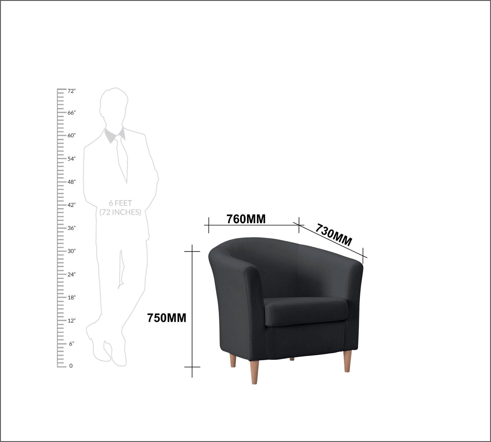 Wooden Lounge Chair Upholstery in Polyester -