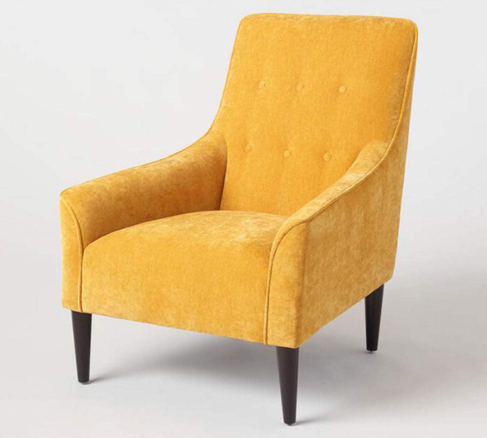 Wooden Lounge Chair with Cushioned Fabric -