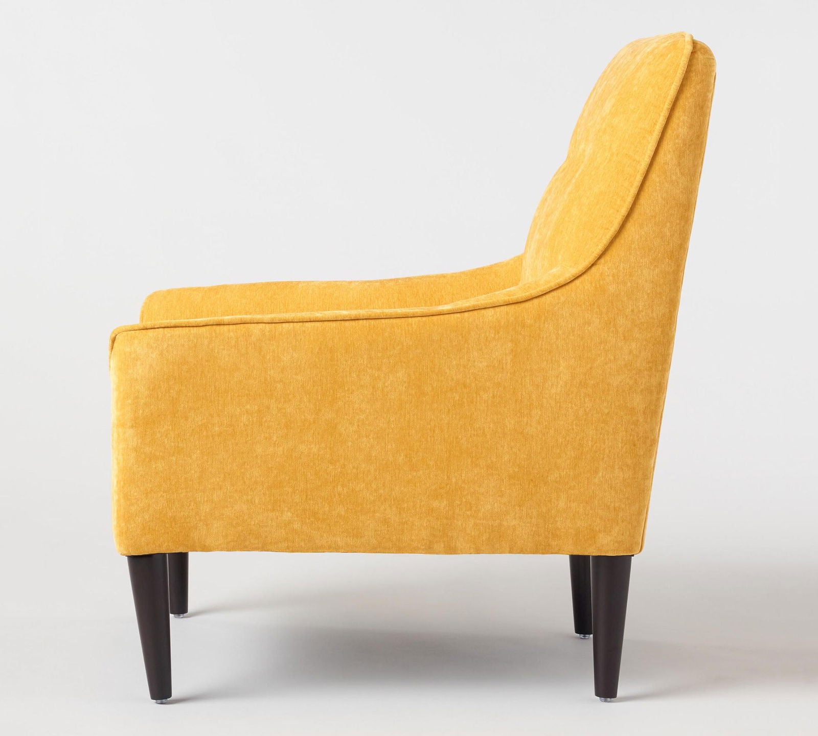 Wooden Lounge Chair with Cushioned Fabric -