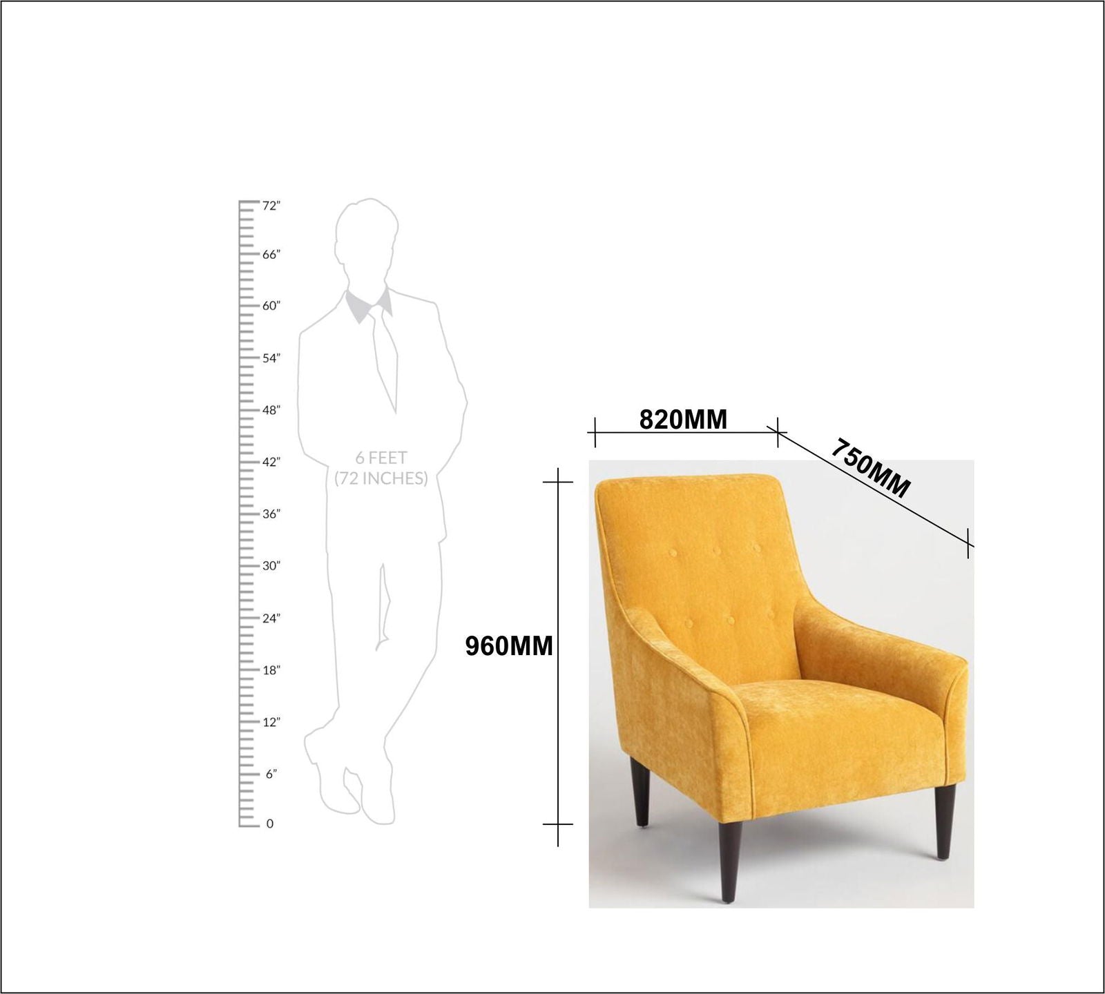 Wooden Lounge Chair with Cushioned Fabric -
