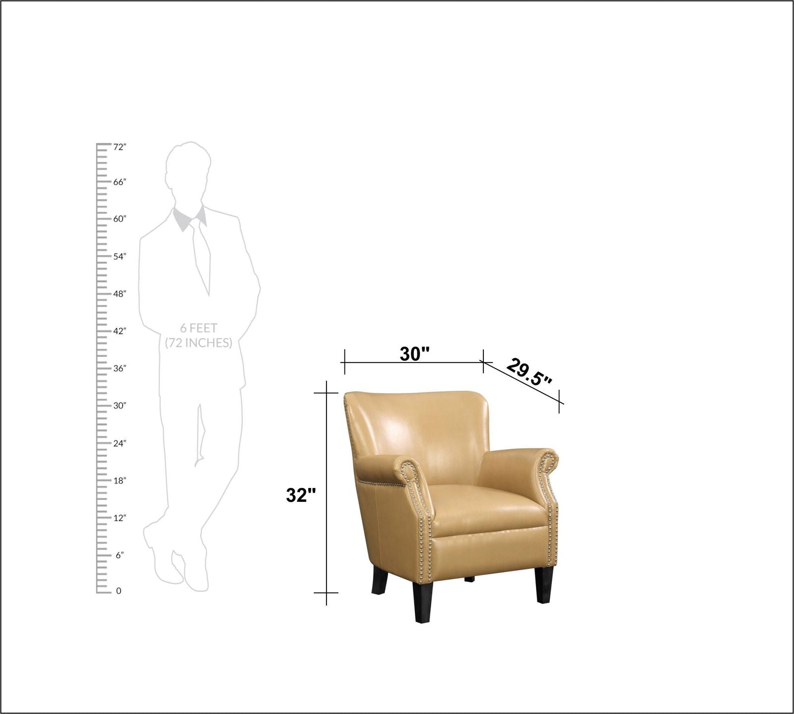 Wooden Lounge Chair with Cushioned Leatherette -