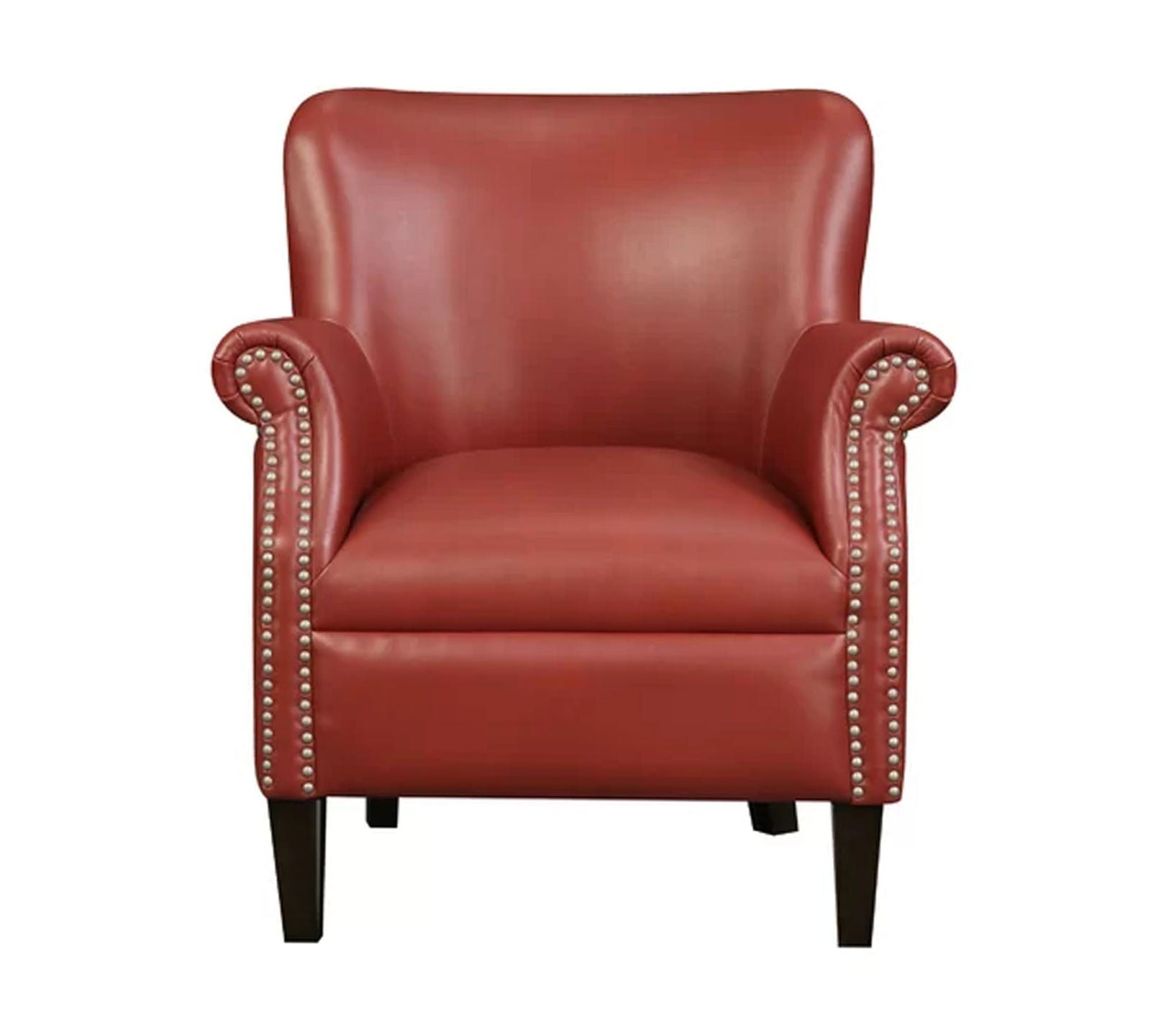 Wooden Lounge Chair with Cushioned Leatherette -