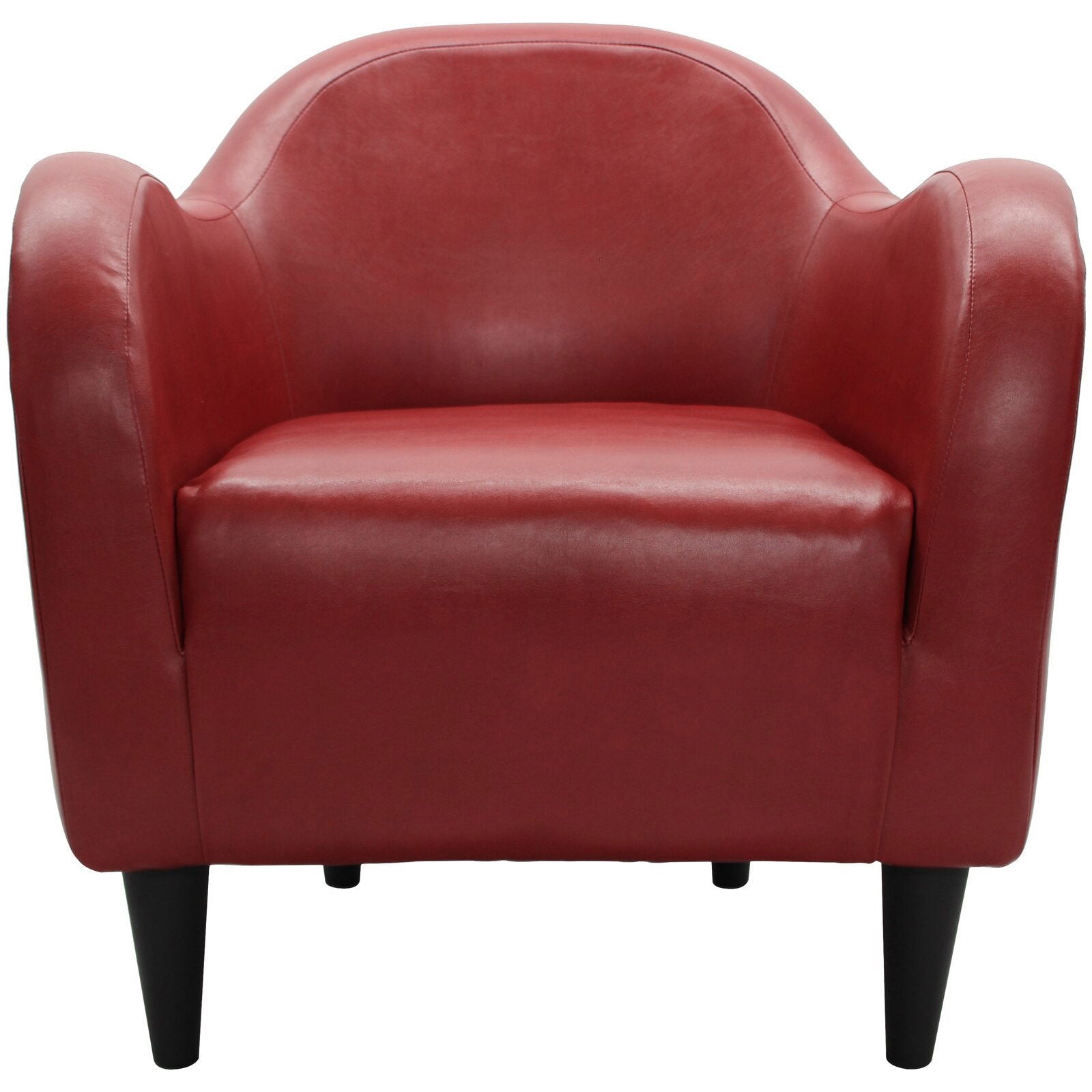 Wooden Lounge Chair with Cushioned Leatherette -