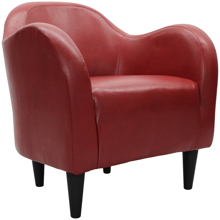 Wooden Lounge Chair with Cushioned Leatherette -