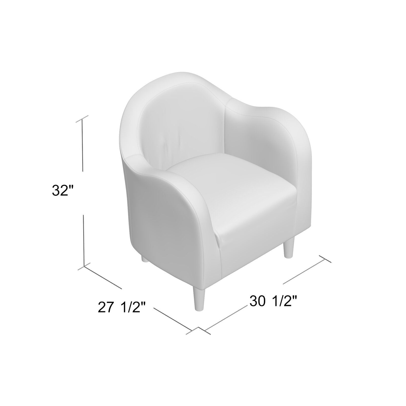 Wooden Lounge Chair with Cushioned Leatherette -
