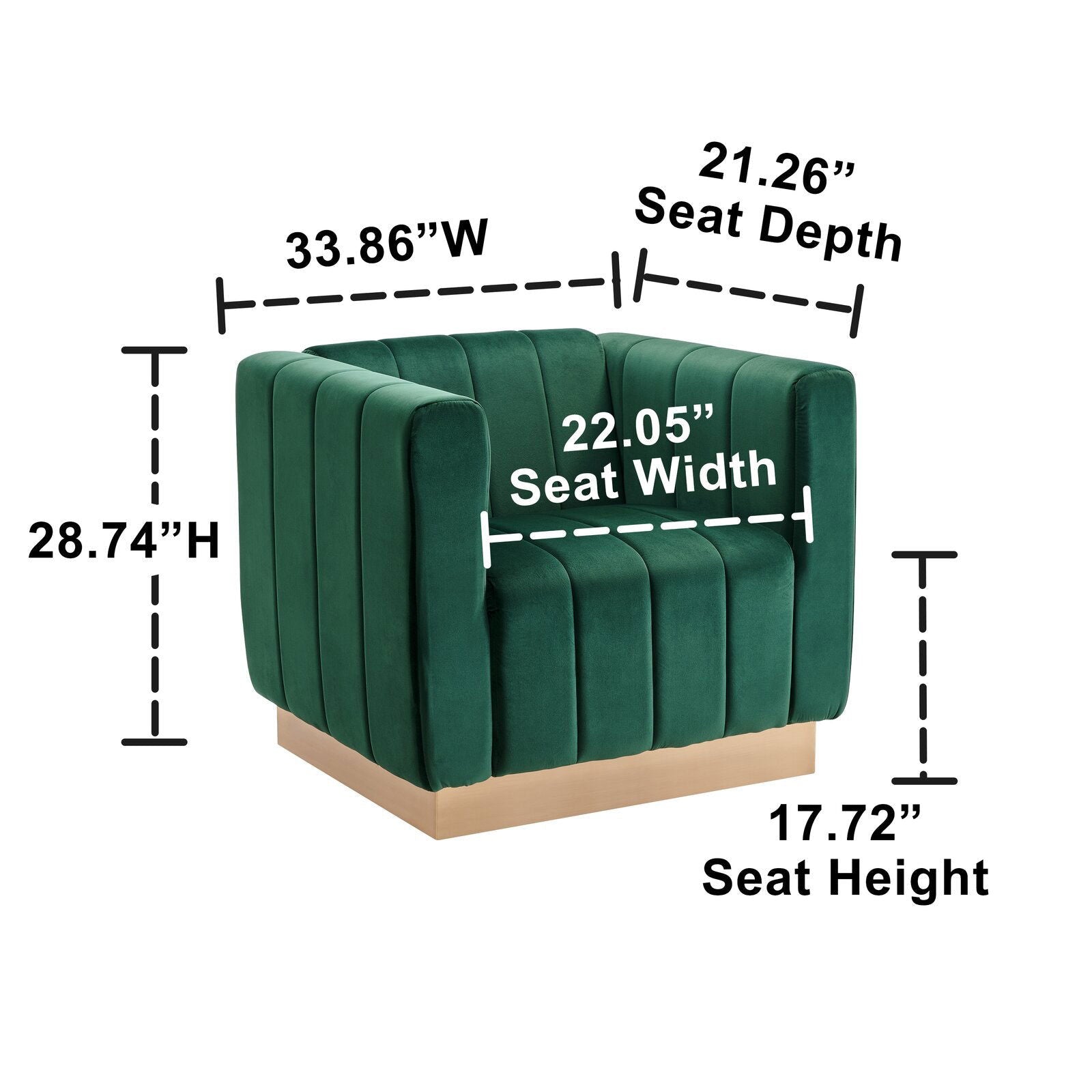 Wooden Lounge Chair with Cushioned Velvet Upholstery -