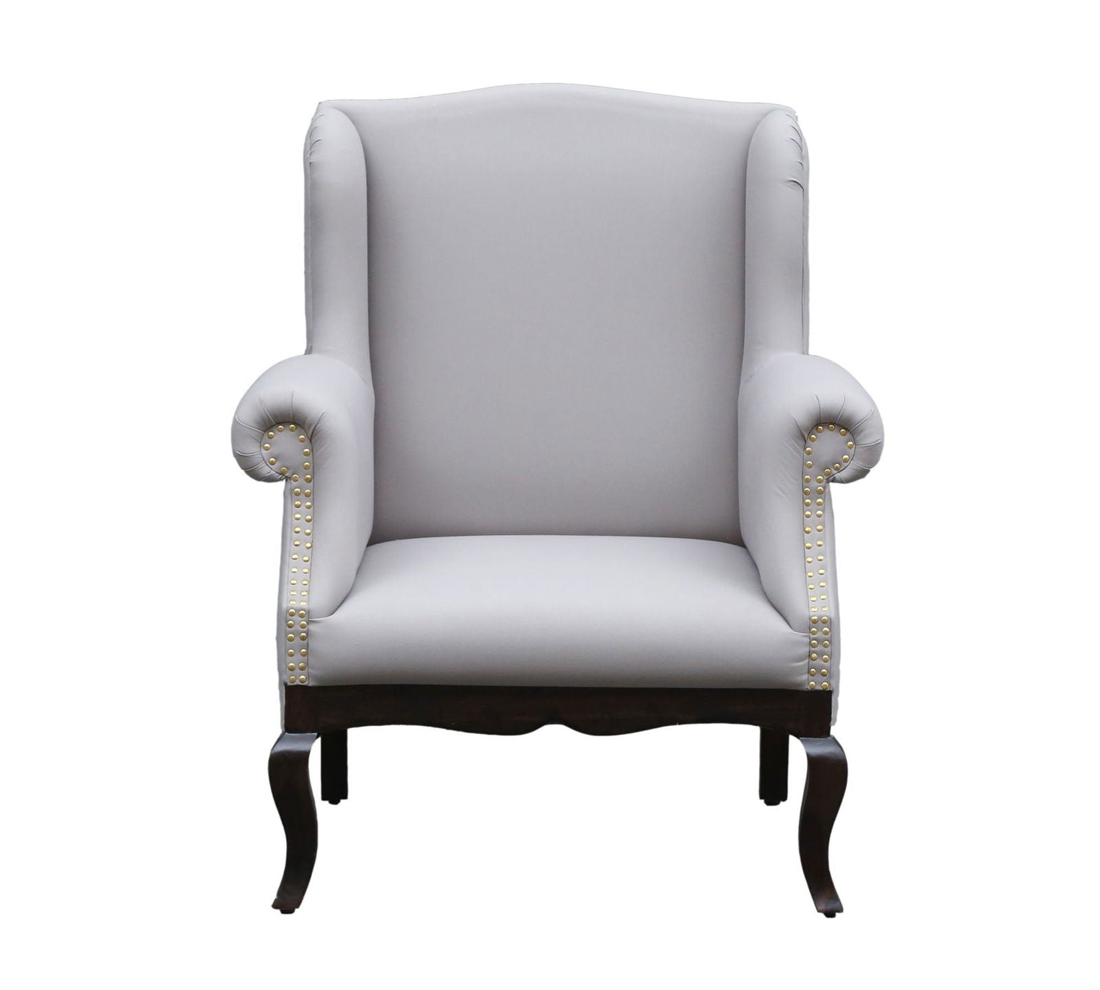 Wooden Lounge Chair with Leatherette Upholstery -