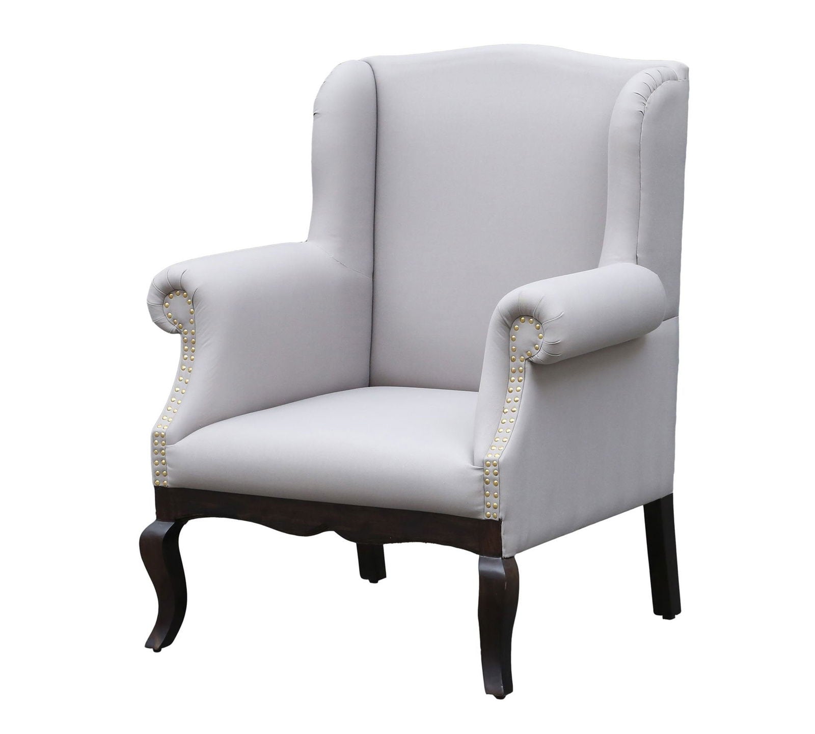 Wooden Lounge Chair with Leatherette Upholstery -