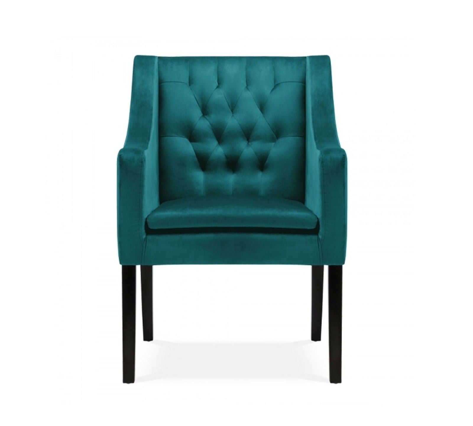 Wooden Lounge Chair with Wooden Legs Cushioned Suede Velvet Fabric -