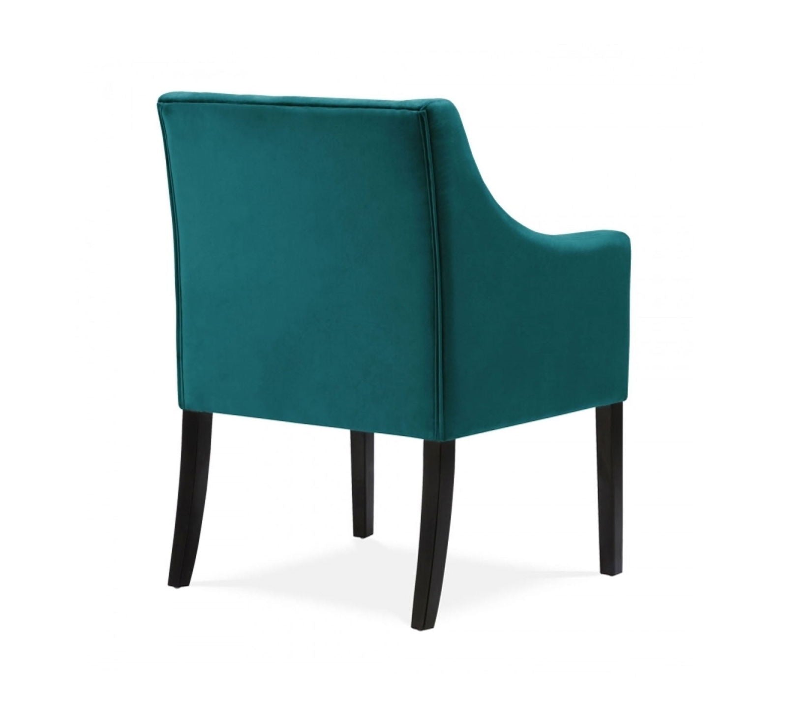 Wooden Lounge Chair with Wooden Legs Cushioned Suede Velvet Fabric -