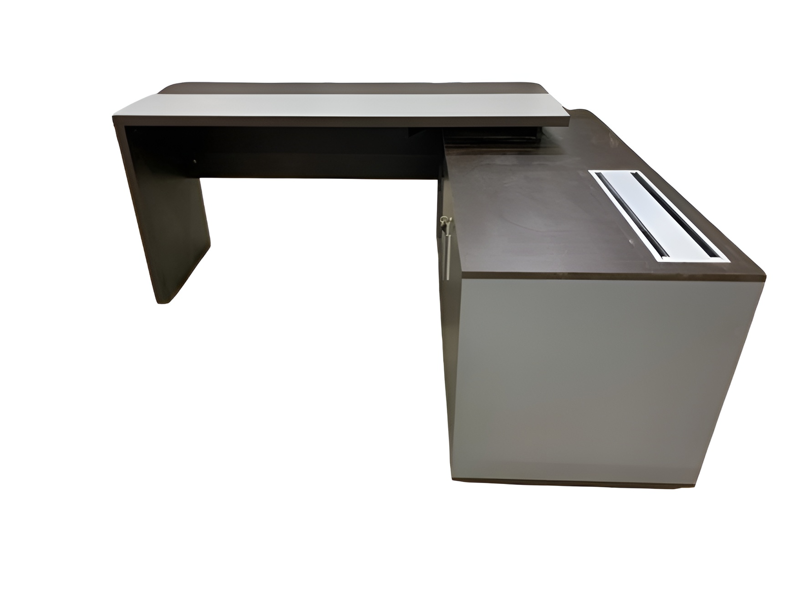 Wooden Office Executive Table L-Shape in Particle Board -